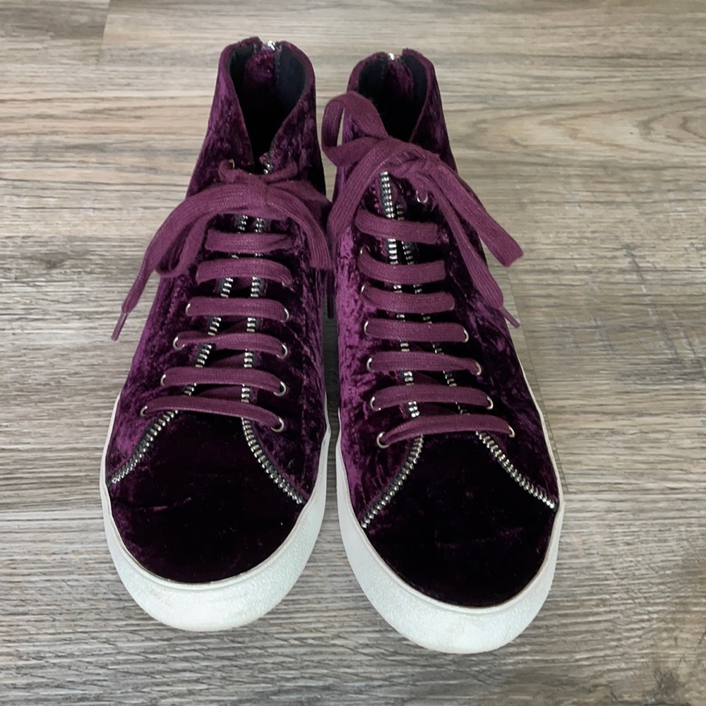 Rebecca Minkoff Velvet High-Too Sneakers Size 8